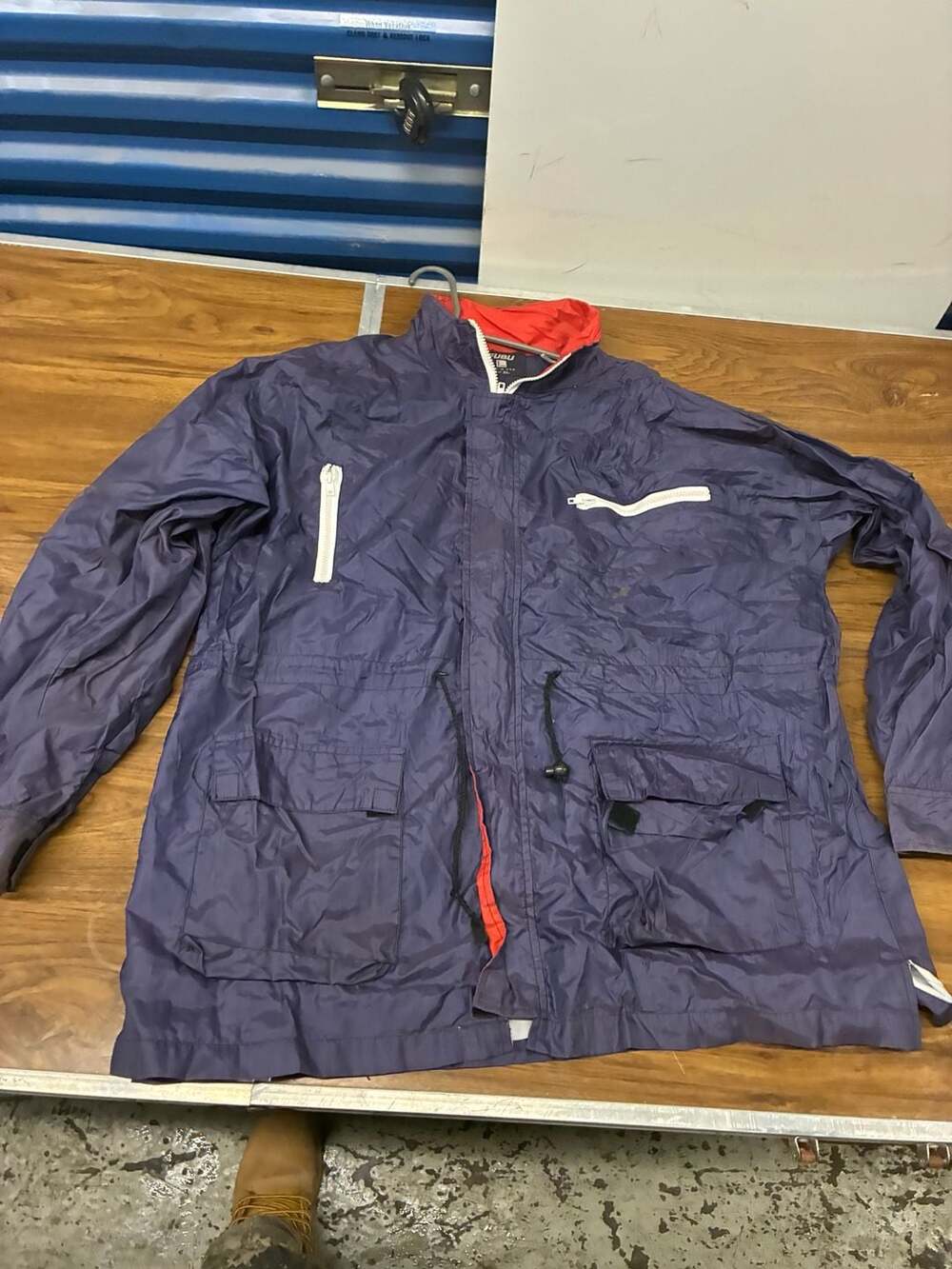FUBU Jacket Size XL Vintage Navy Blue Windbreaker